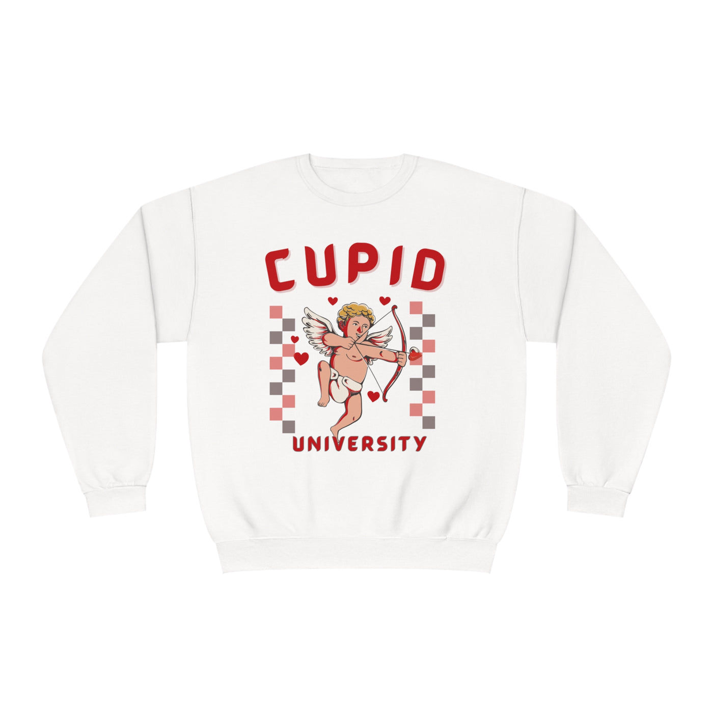 Cupid University Valentine's Day Sweatshirt - Funny & Flirty College Sweatshirt