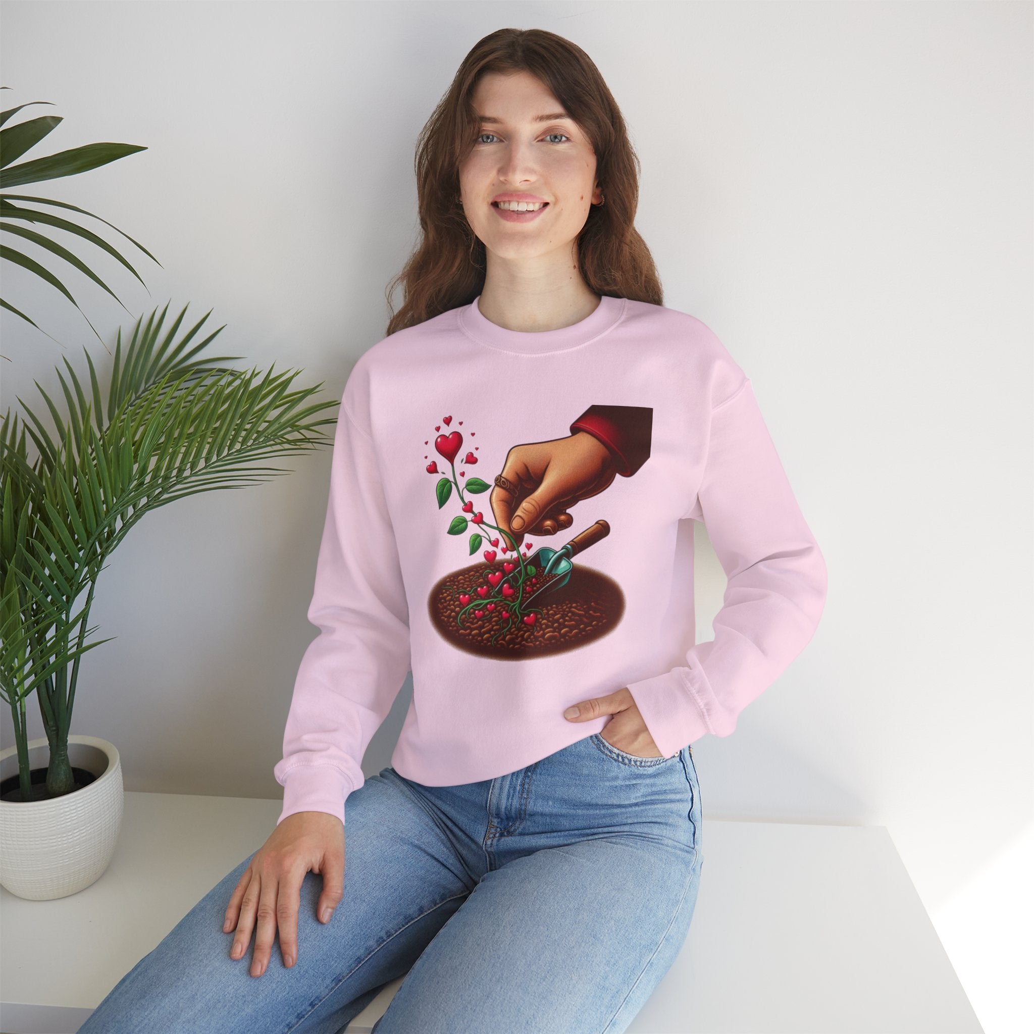 Plant Kindness, Grow Love Sweatshirt - Cultivate Compassion in Style"