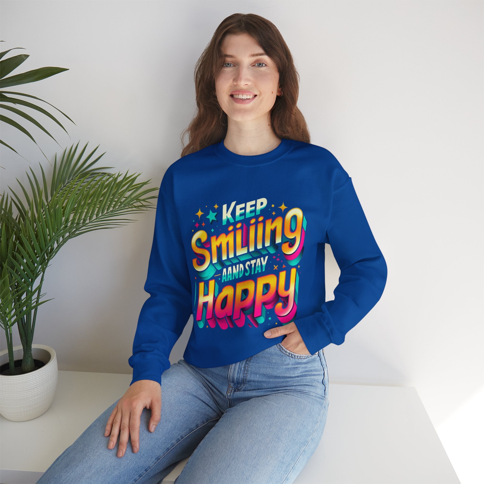 Radiate Joy Sweatshirt - Keep Smiling and Stay Happy