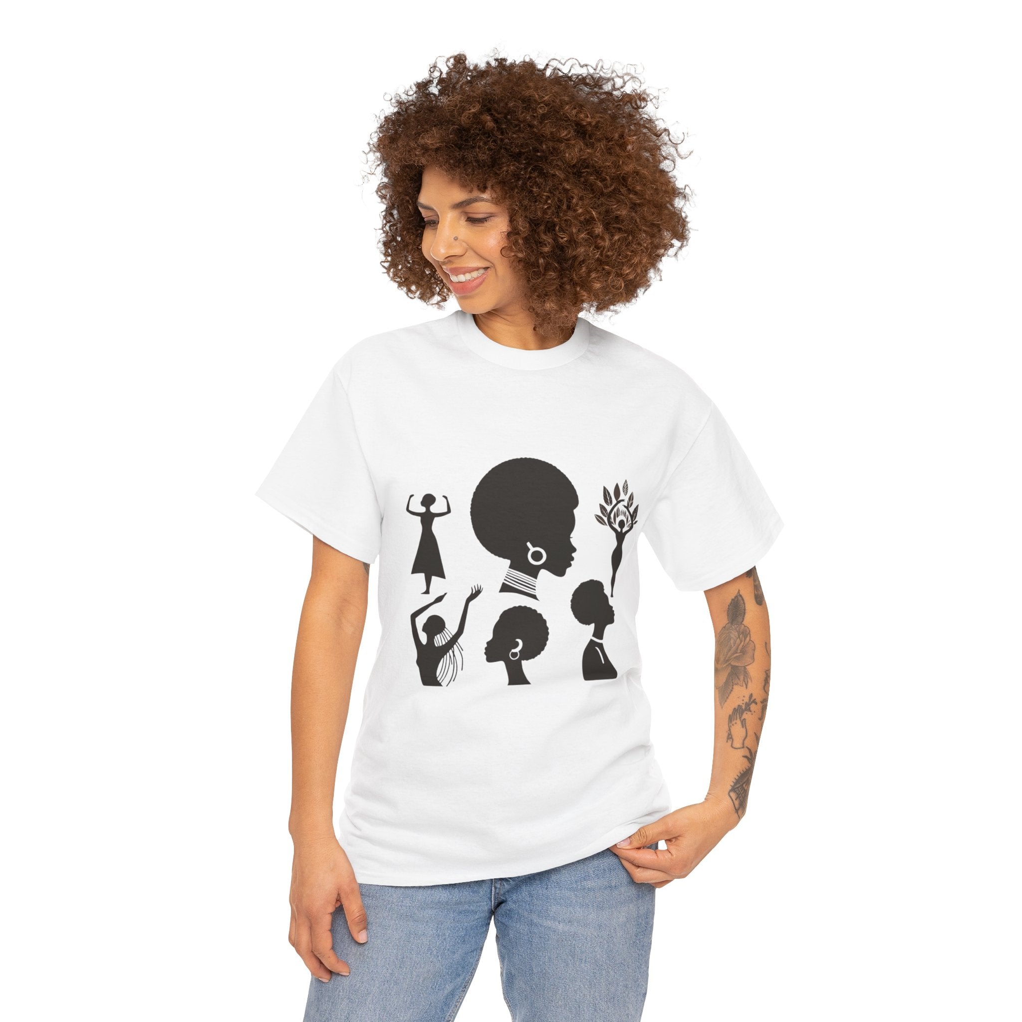 Illustrated Icon Women's Day T-shirt - Celebrate Feminine Strength & Resilience"