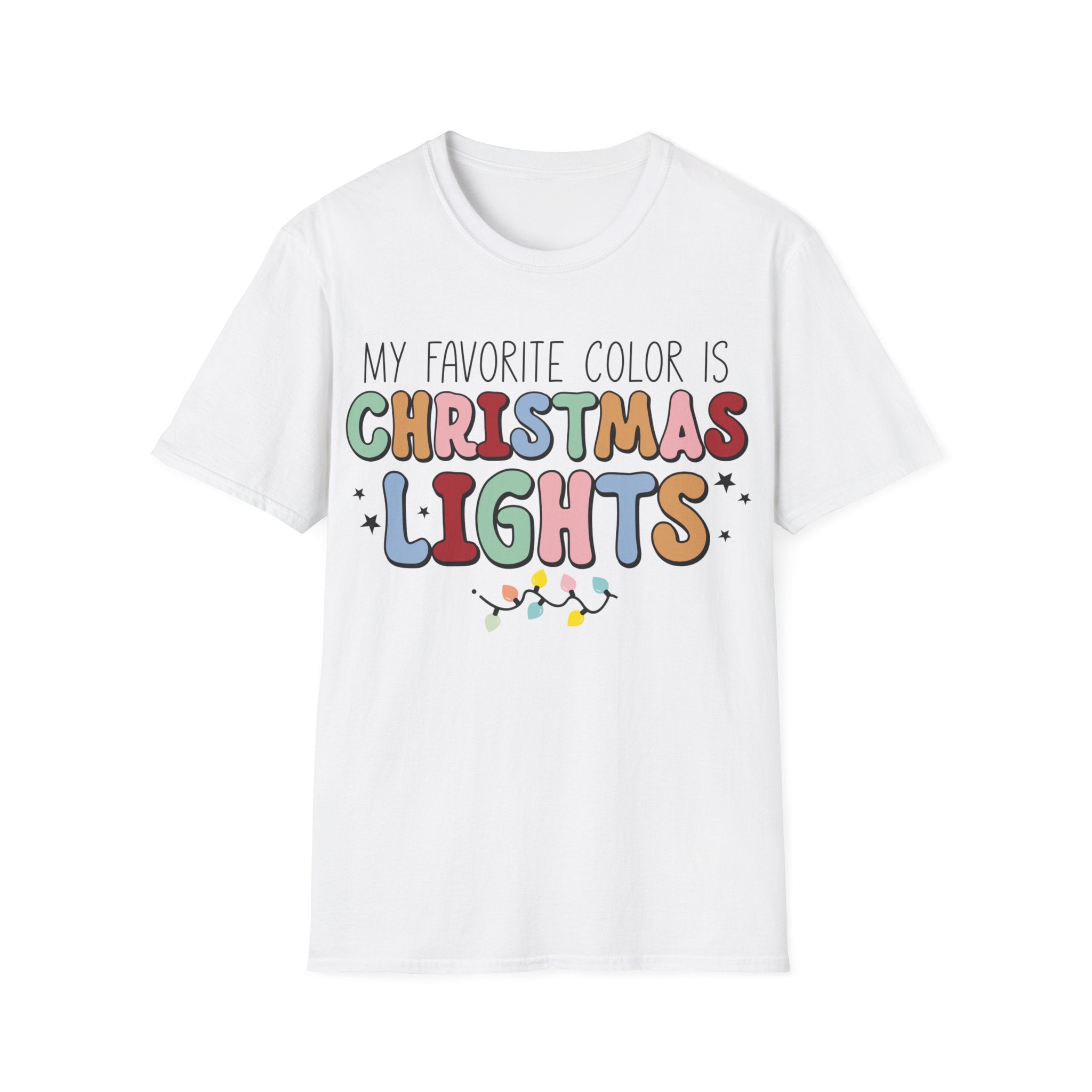 Christmas Light T-Shirt: Embrace the Festive Glow in Your Favorite Color