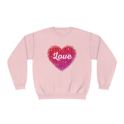 Love Valentine Sweatshirt - Cozy Crewneck with Heart Graphic, Perfect for Couples & Galentines