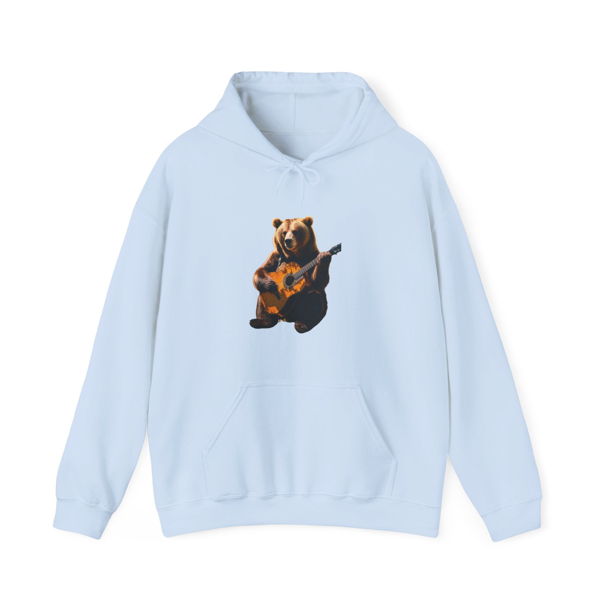 Premium Bear Playing Guitar Hoodie for Music Lovers, Bear Hoodie, Guitar Apparel