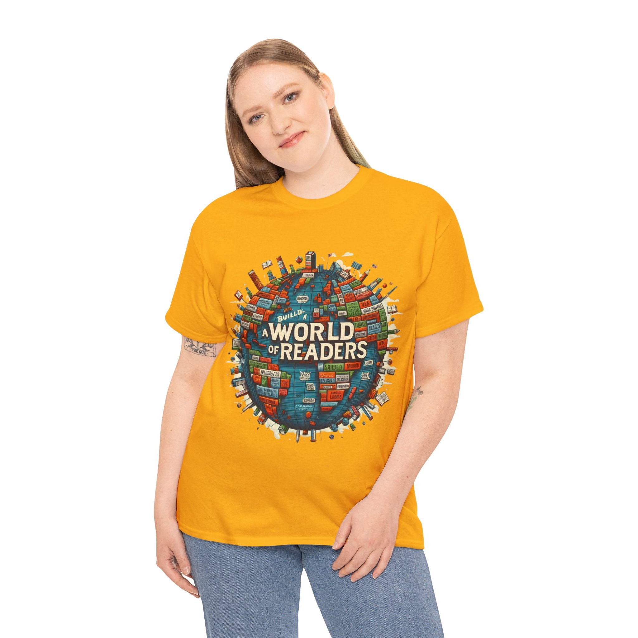 Empowerment Through Literacy: 'Building a World of Readers' T-shirt