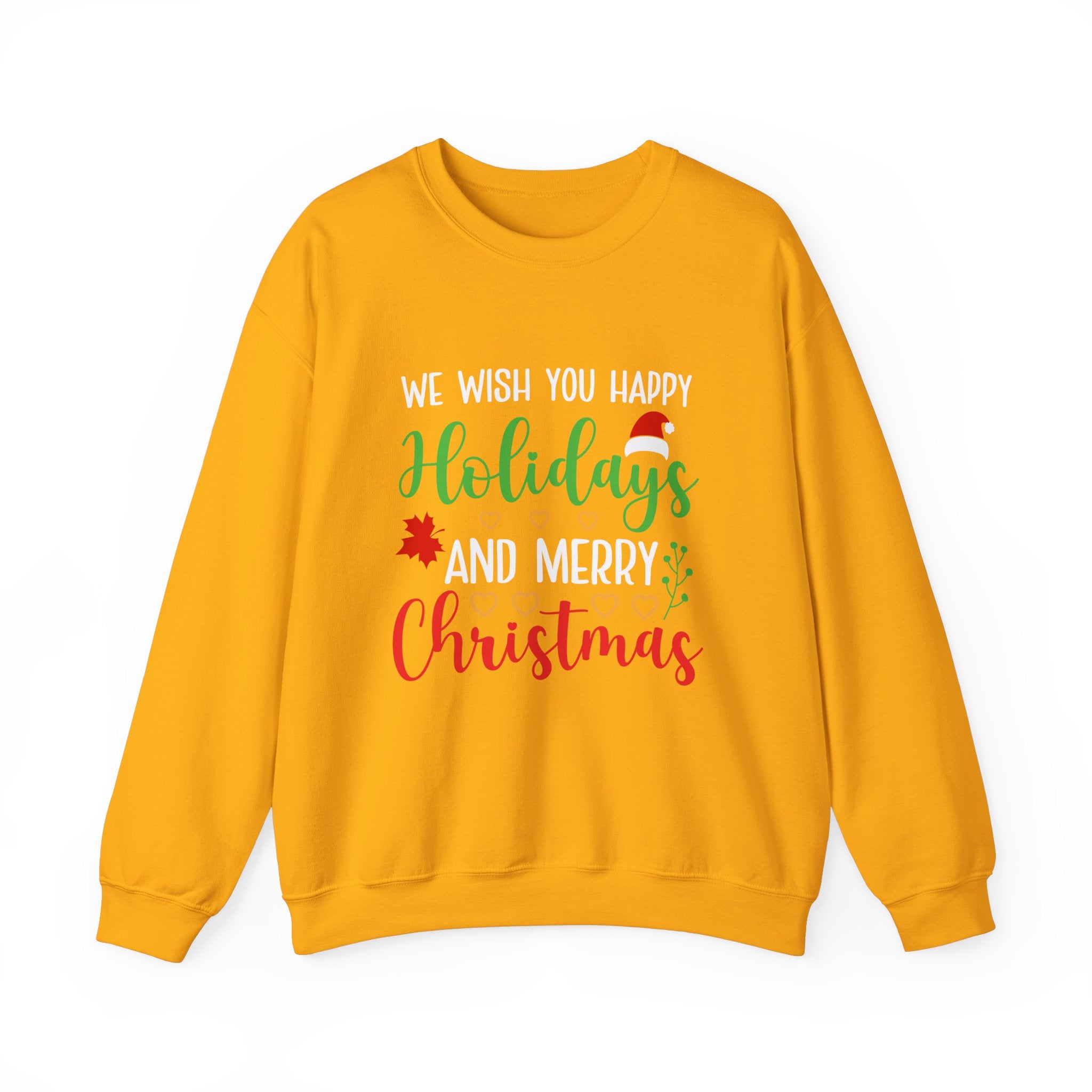 Happy Holidays & Merry Christmas Sweatshirt | Cozy Festive Cheers