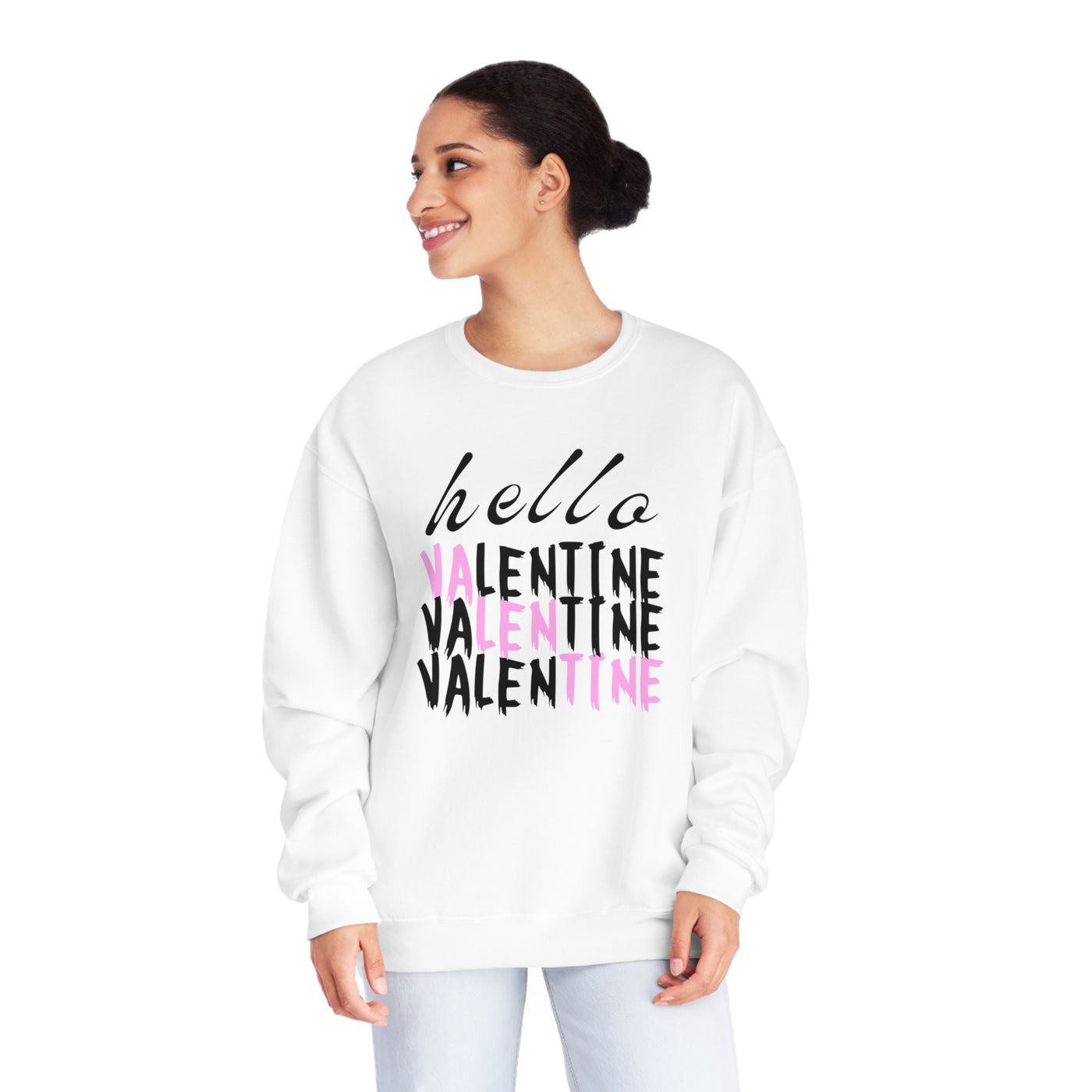 Hello Valentine Sweatshirt - Cozy & Cute Crewneck for Valentine's Day"