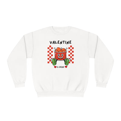 Valentine is Here Sweatshirt - Cozy Crewneck for the Season of Love