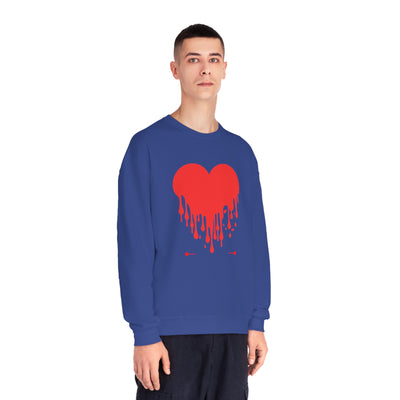 Bleeding Love Sweatshirt for Valentine's Day - Cozy Crewneck with Heart Design