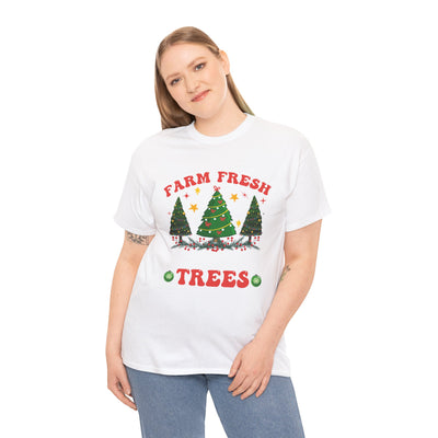 Rustic Farm Fresh Christmas Trees T-Shirt: Holiday Cheer Collection