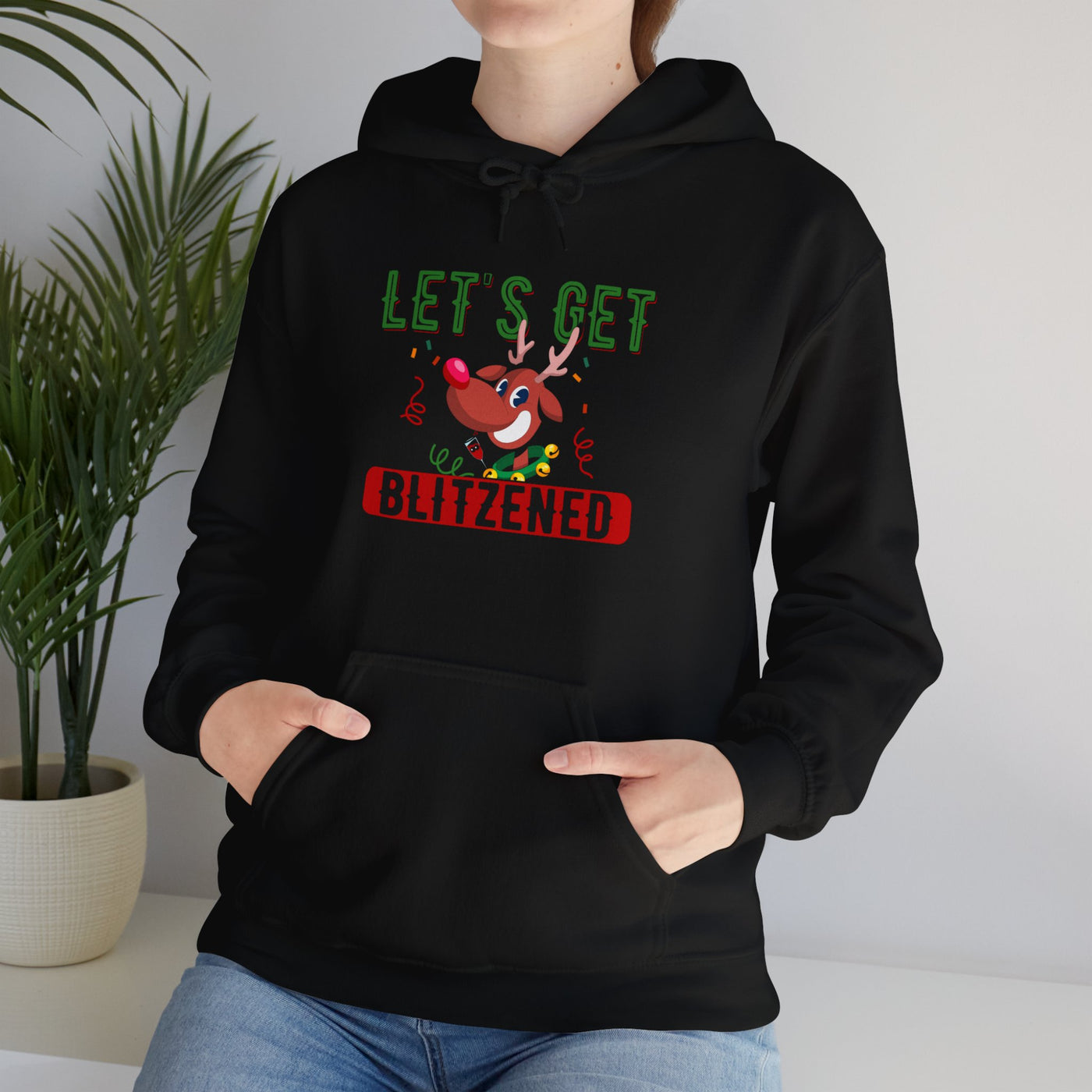 Let's Get Blitzened  Christmas Sweater for Men and Women,  Men and Womens Christmas sweatshirts, Christmas party top