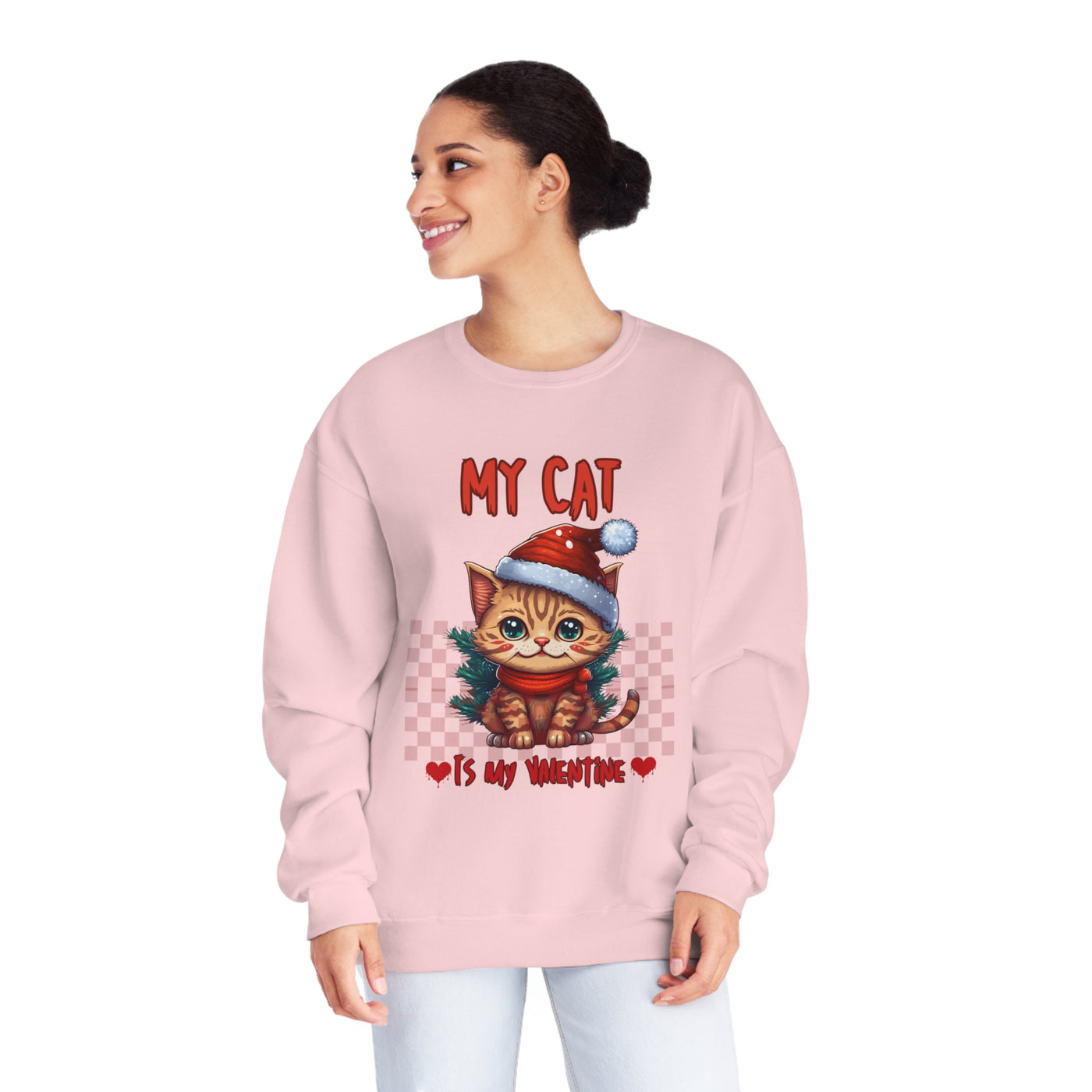 My Cat is My Valentine: Funny Cat Lover Sweatshirt