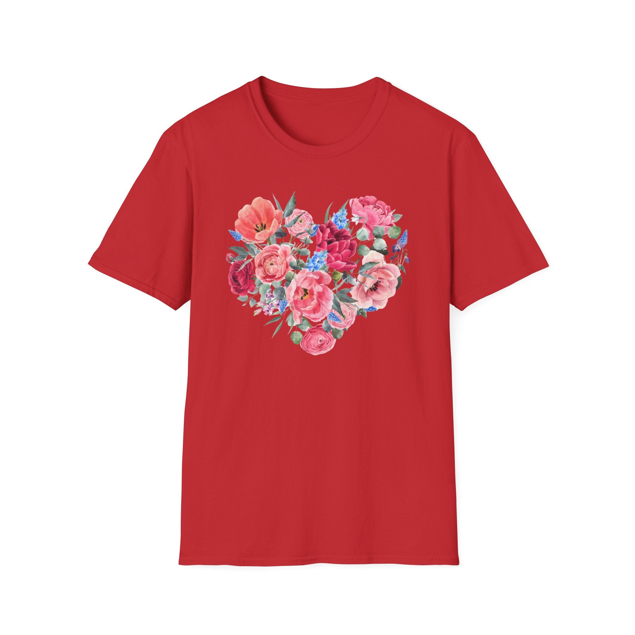 Cute Flowers Elegant Valentine's Day T-Shirt - Romantic Love Apparel, Floral Fashion, Romantic Gift