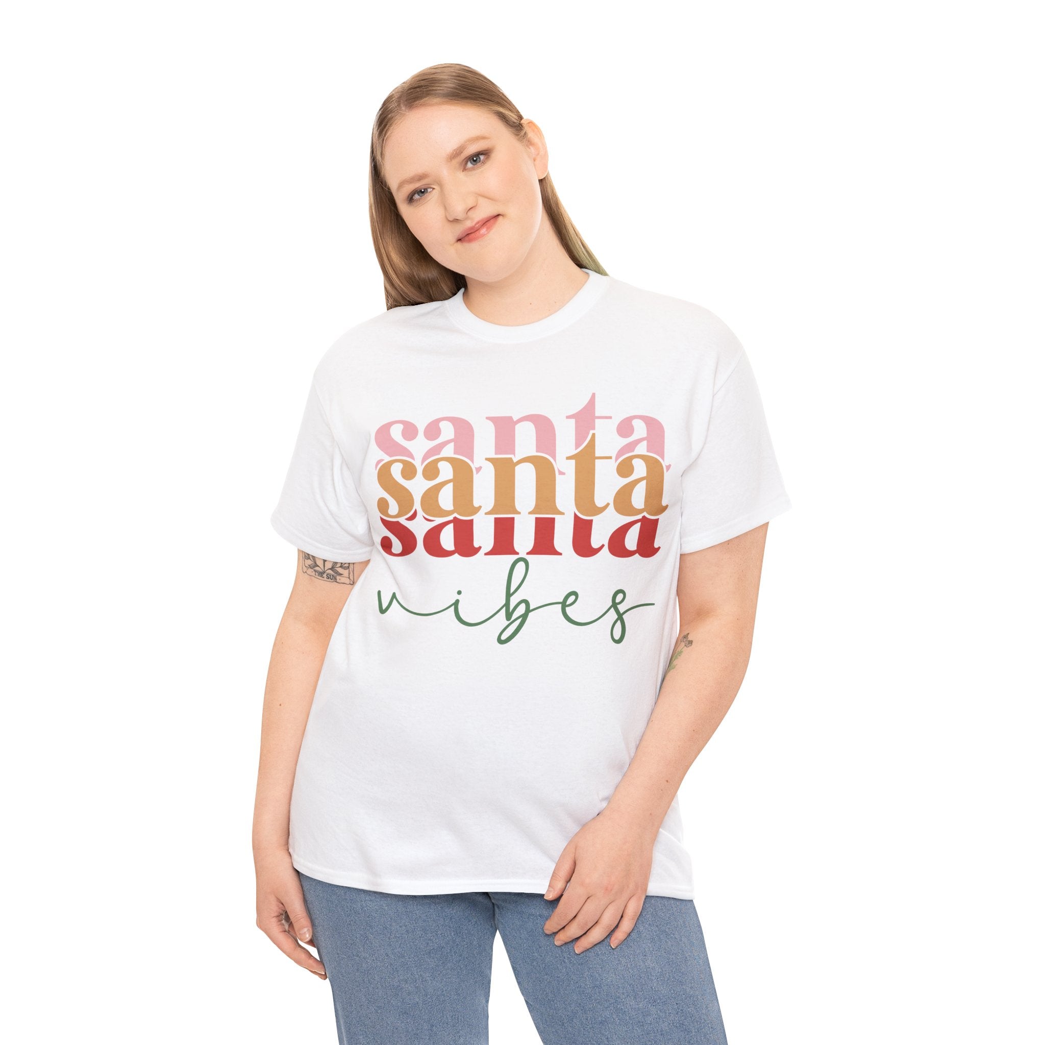 Festive Santa Vibes Christmas T-Shirt: Spread Holiday Cheer!