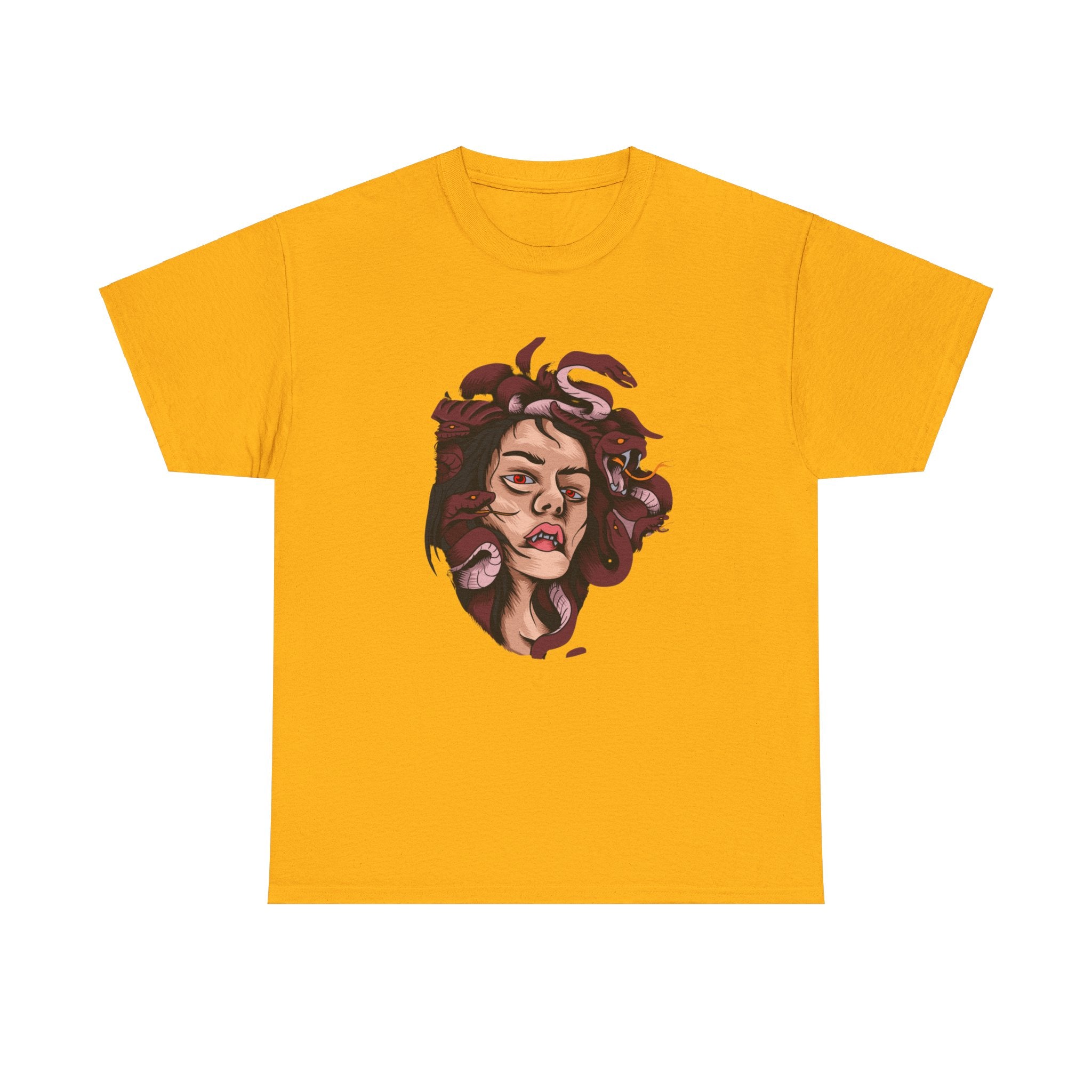 Mesmerizing Medusa Artwork Head T-Shirt - Mythical Serpent Goddess Tee with Intricate Design - Unique Wearable Art for Men and Women