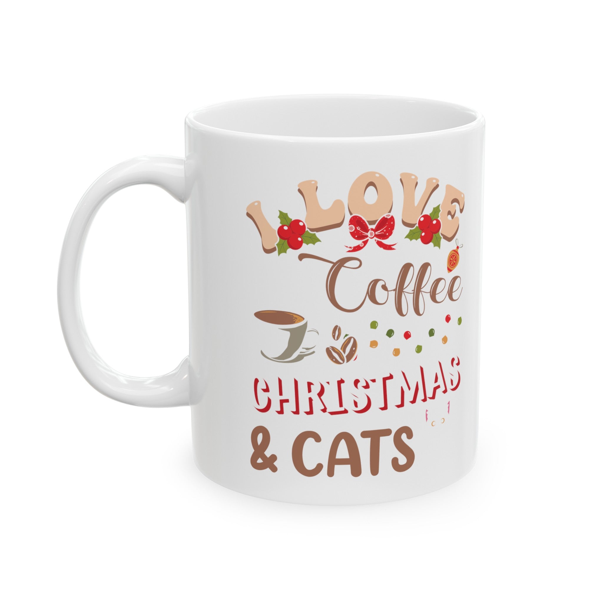 Meowy Christmas Coffee Lover's Mug: Festive Feline Holiday Cup