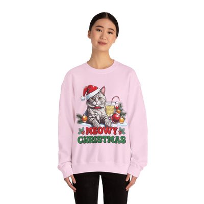 Meowy Christmas Sweatshirt: Festive Feline Holiday Apparel