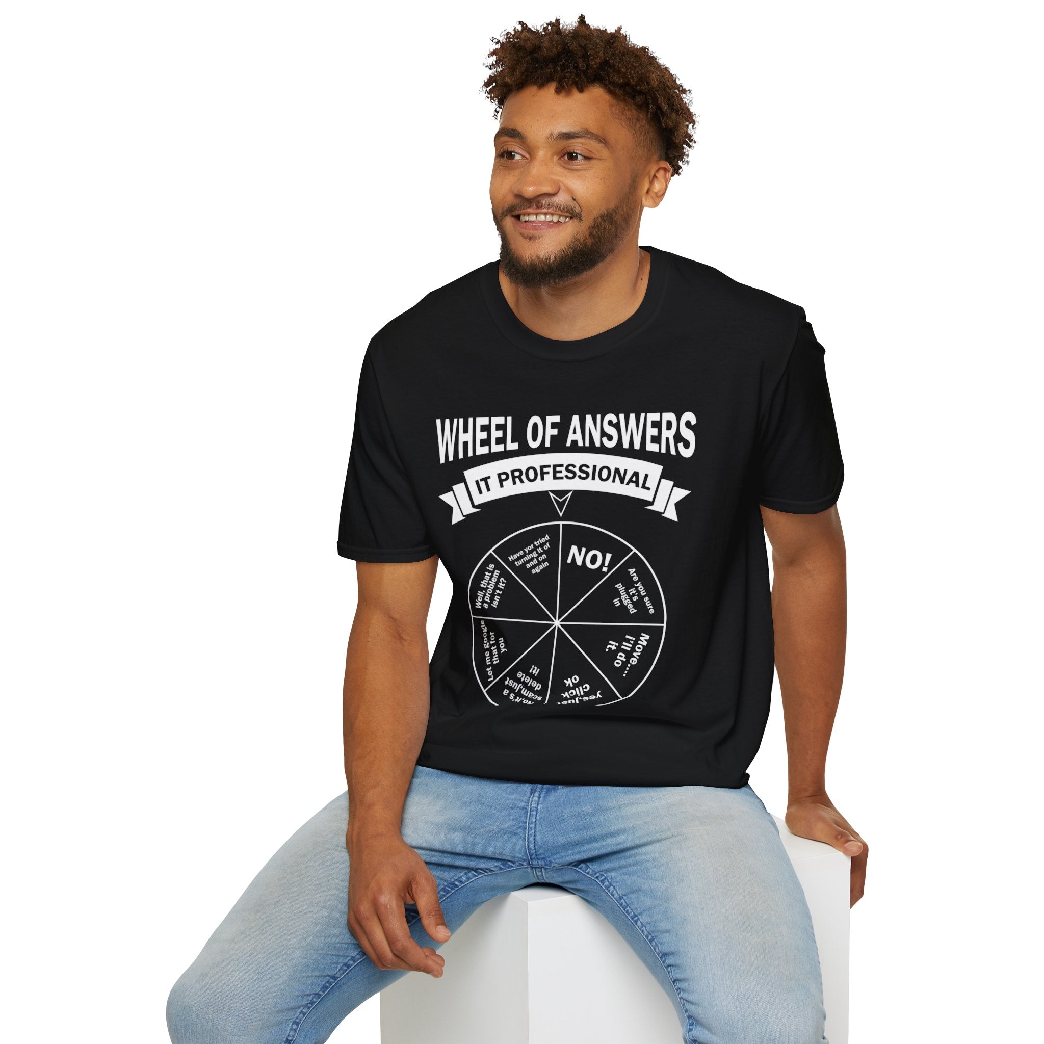 Vintage Style 'Wheels of Wisdom' Graphic Tee - Professional Answer It Shirt