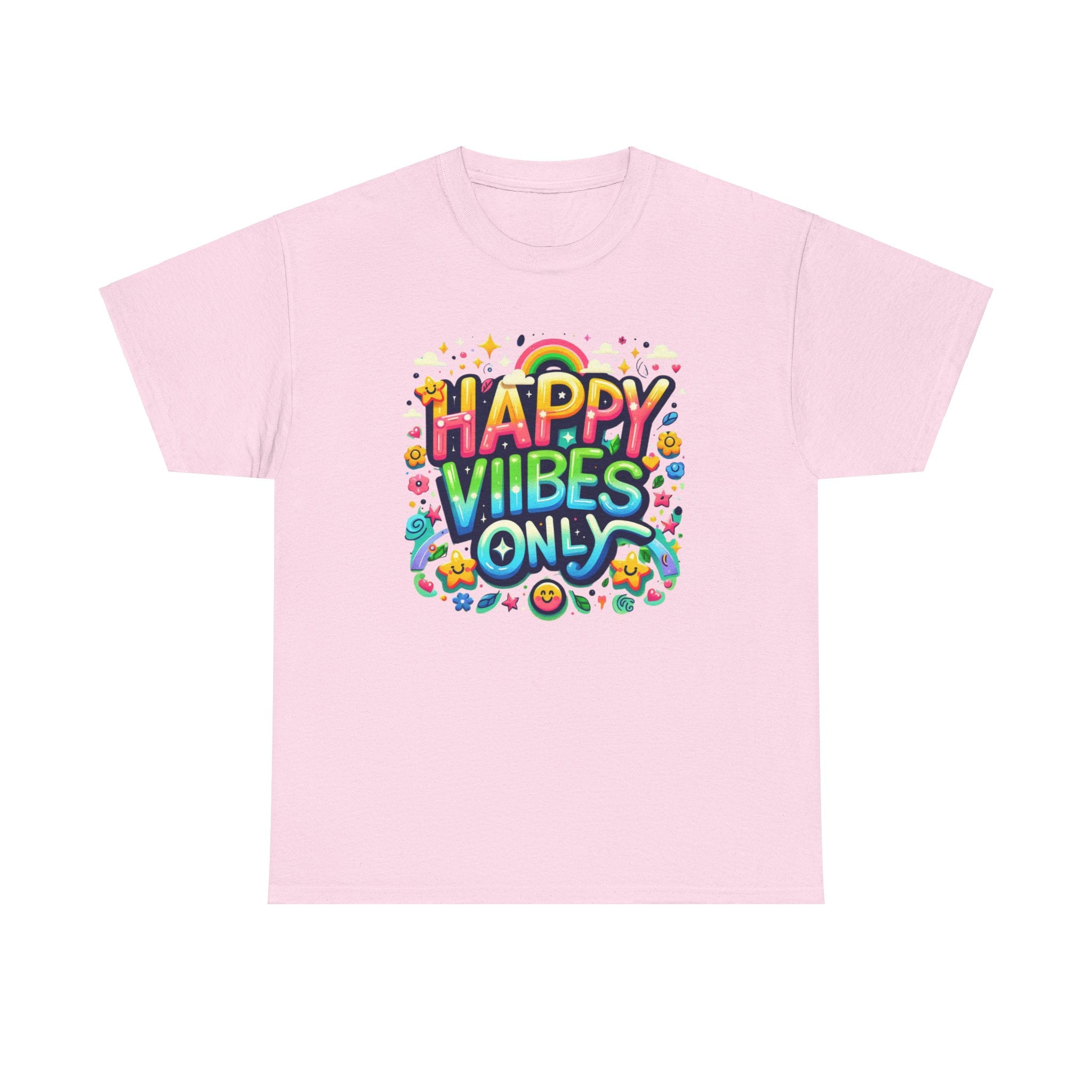 Radiate Positivity with our 'Happy Vibes' Graphic T-shirt