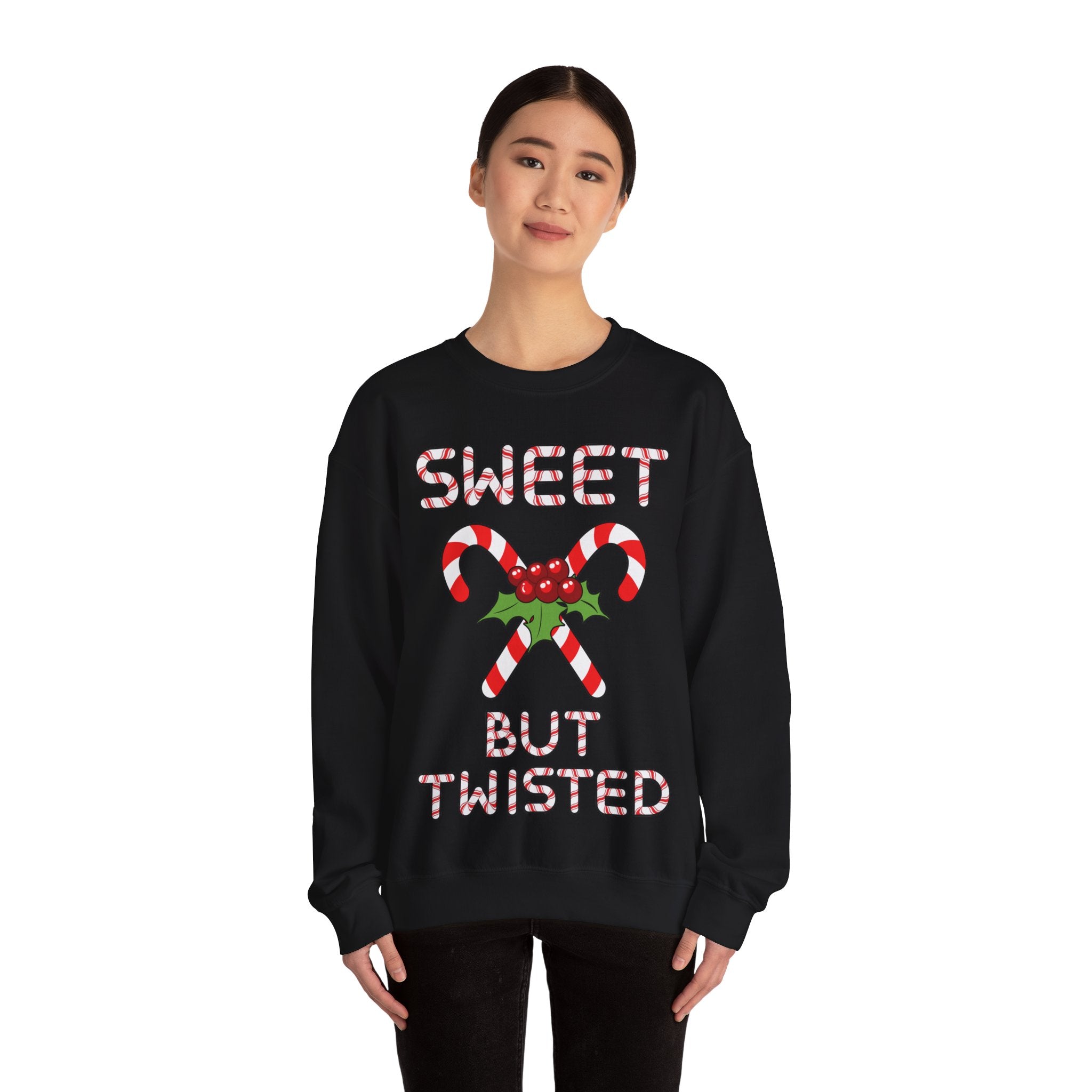 Sweet & Twisted Christmas Sweatshirt: Festive Fun for the Holidays!