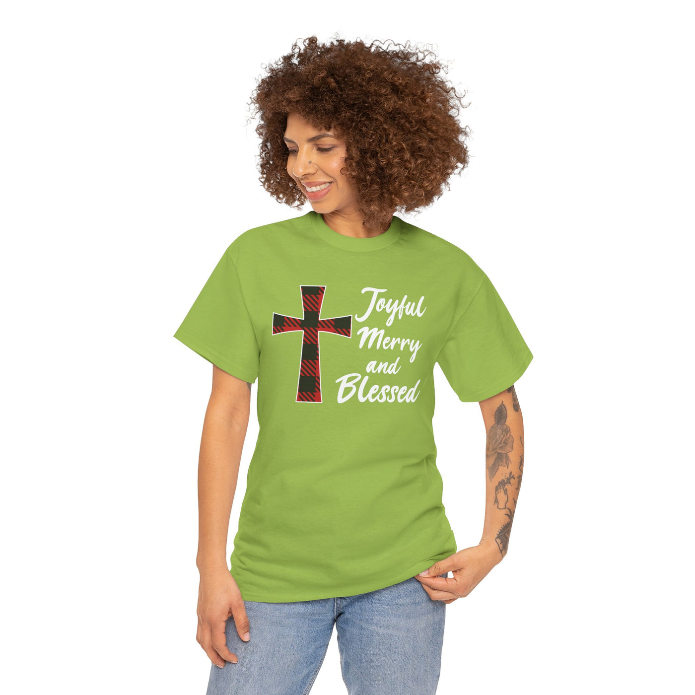 Joyful Merry and Blessed Graphic Tee - Spread Holiday Cheer