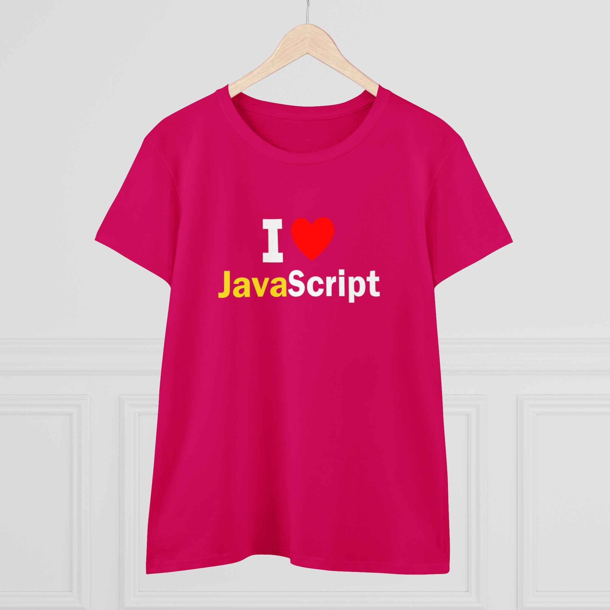 I love Java Script T shirt: JavaScript Lover' Graphic Tee - Trendy Programmer Shirt