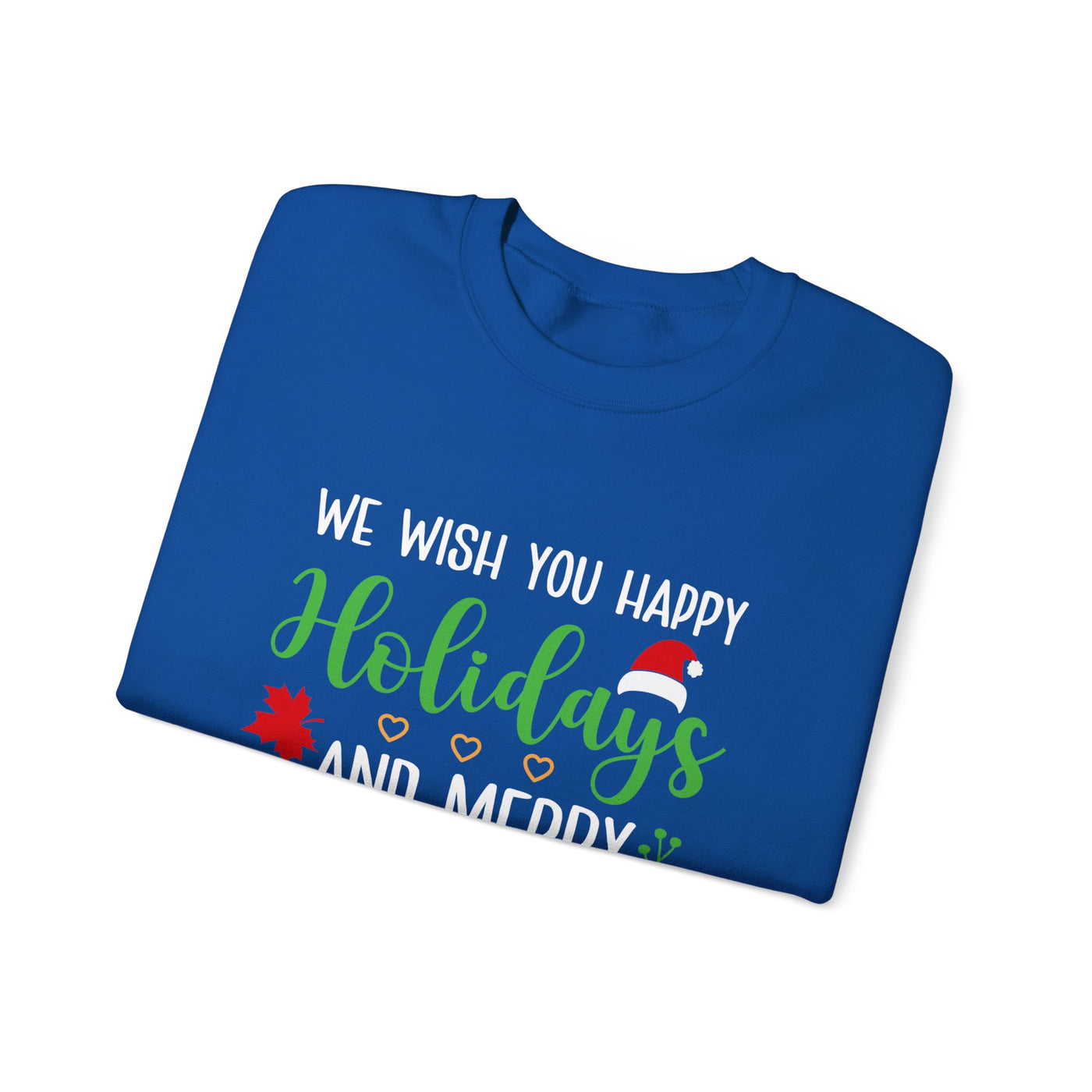 Happy Holidays & Merry Christmas Sweatshirt | Cozy Festive Cheers