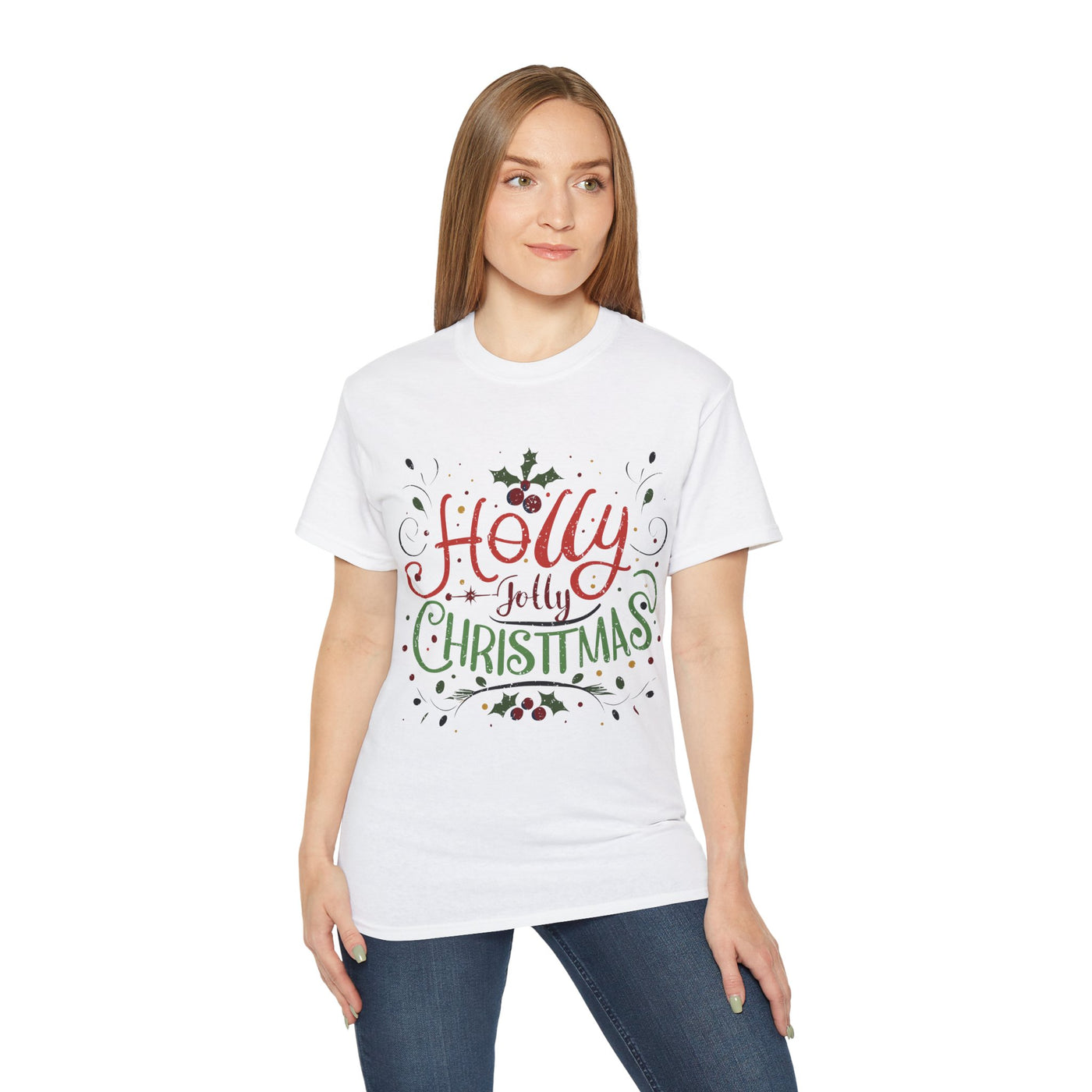 Festive Holly Jolly Christmas T-Shirt: Spread Holiday Cheer!