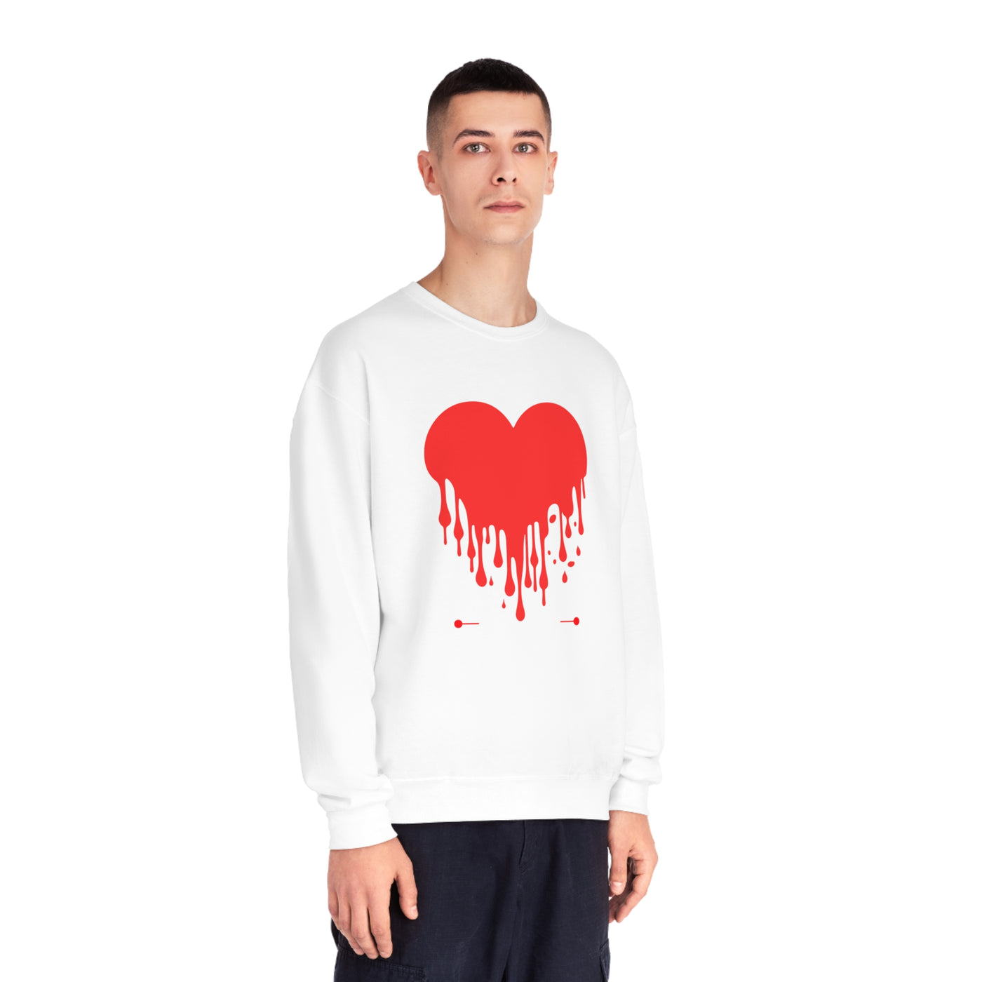 Bleeding Love Sweatshirt for Valentine's Day - Cozy Crewneck with Heart Design