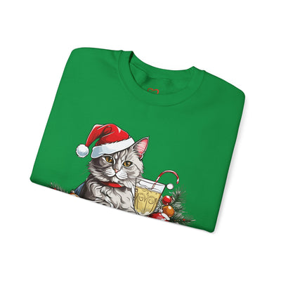 Meowy Christmas Sweatshirt: Festive Feline Holiday Apparel