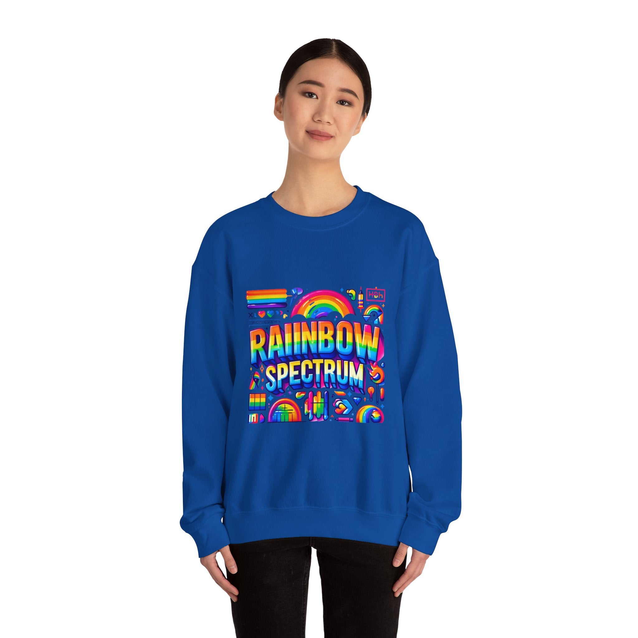 Vibrant Rainbow Spectrum Sweatshirt: Add a Splash of Color to Your Wardrobe