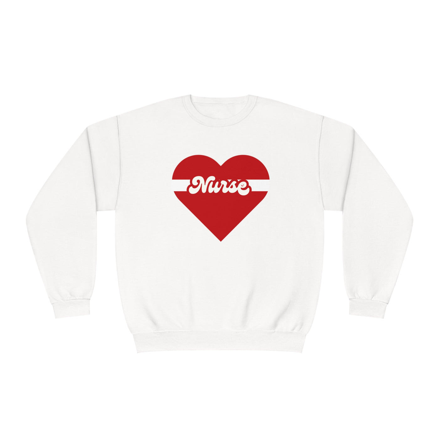 Nurse Valentine Sweatshirt - Heartbeat EKG Love, Nursing Gifts for Women