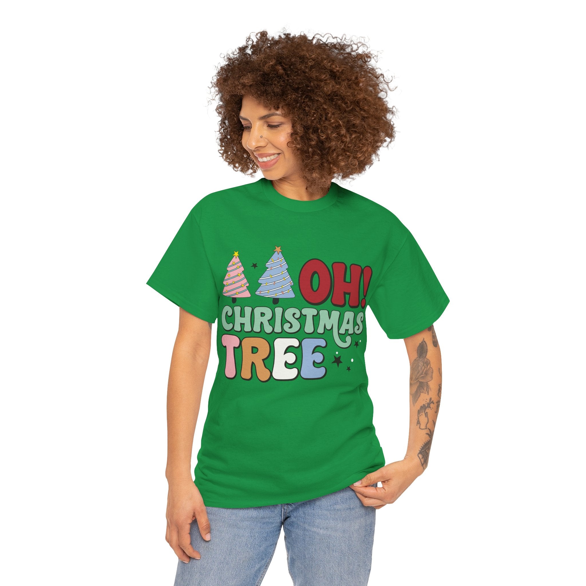 Festive 'Oh Christmas Tree' T-Shirt: Spread Holiday Cheer in Style