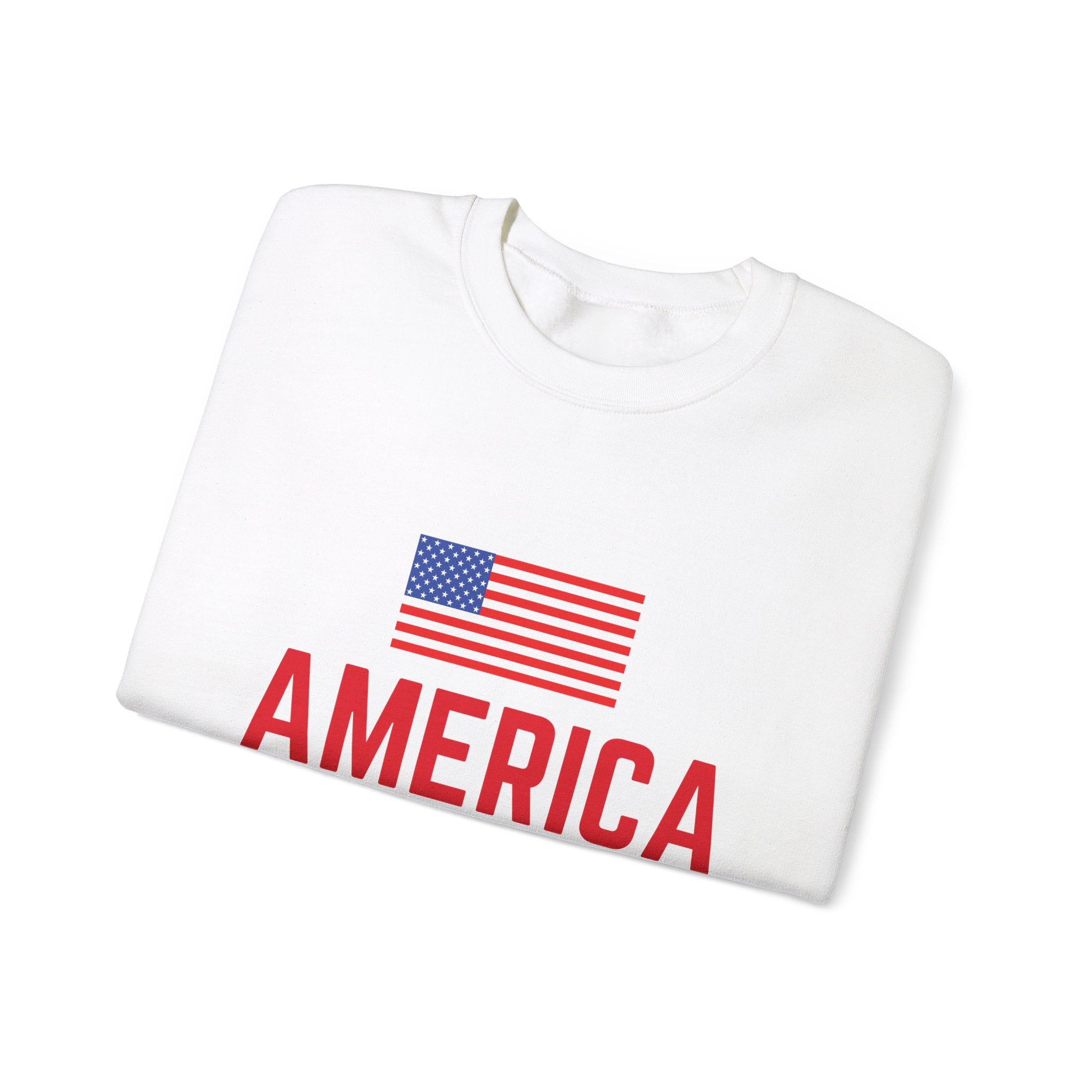 America First" Sweatshirt - Patriotic Apparel for Proud Americans