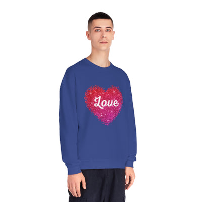 Love Valentine Sweatshirt - Cozy Crewneck with Heart Graphic, Perfect for Couples & Galentines