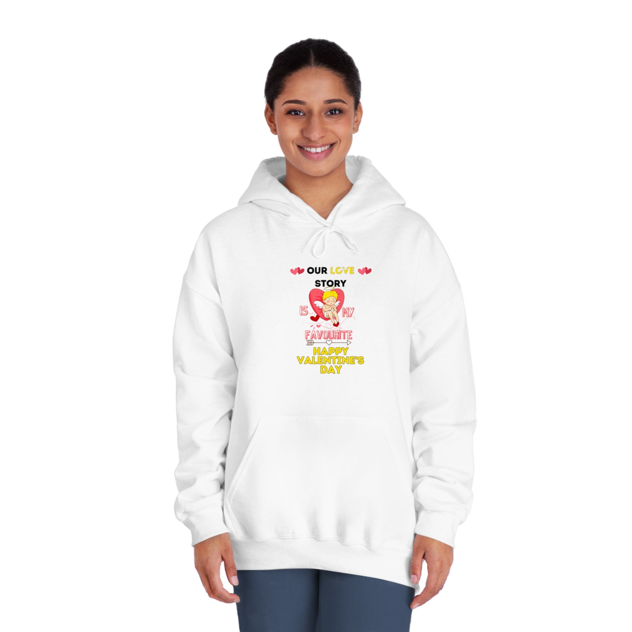 Our Love Story Is My Favorite - Happy Valentine's Day Hoodie | Romantic Couples Gift