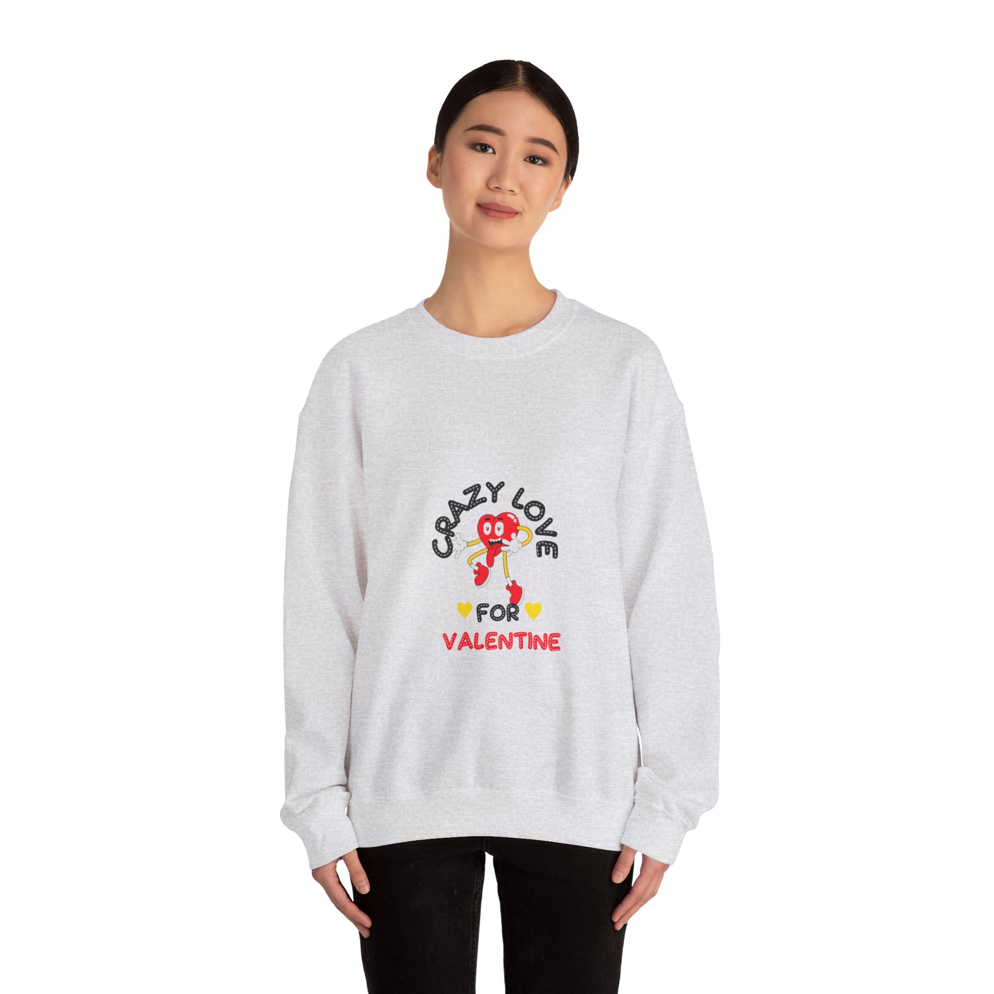 Crazy Love for Valentine Sweatshirt - Cozy Romance for a Heartwarming Season