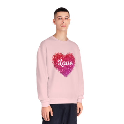 Love Valentine Sweatshirt - Cozy Crewneck with Heart Graphic, Perfect for Couples & Galentines