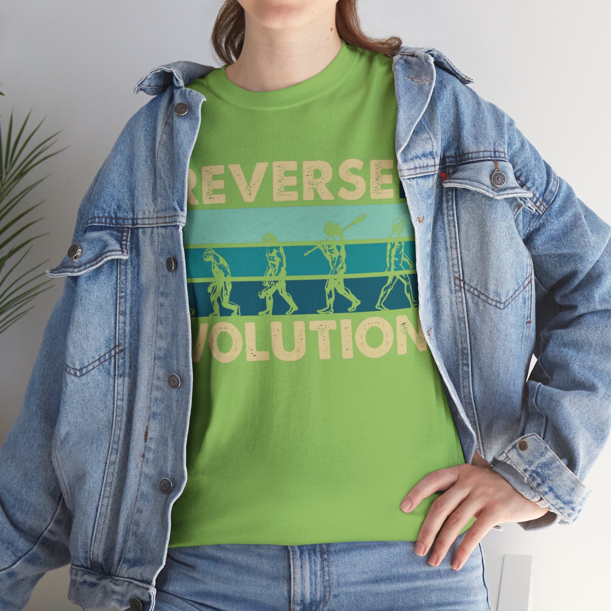 Vintage Retro Evolution Reverse Unisex T-Shirt - Unique Graphic Tee for Science Lovers