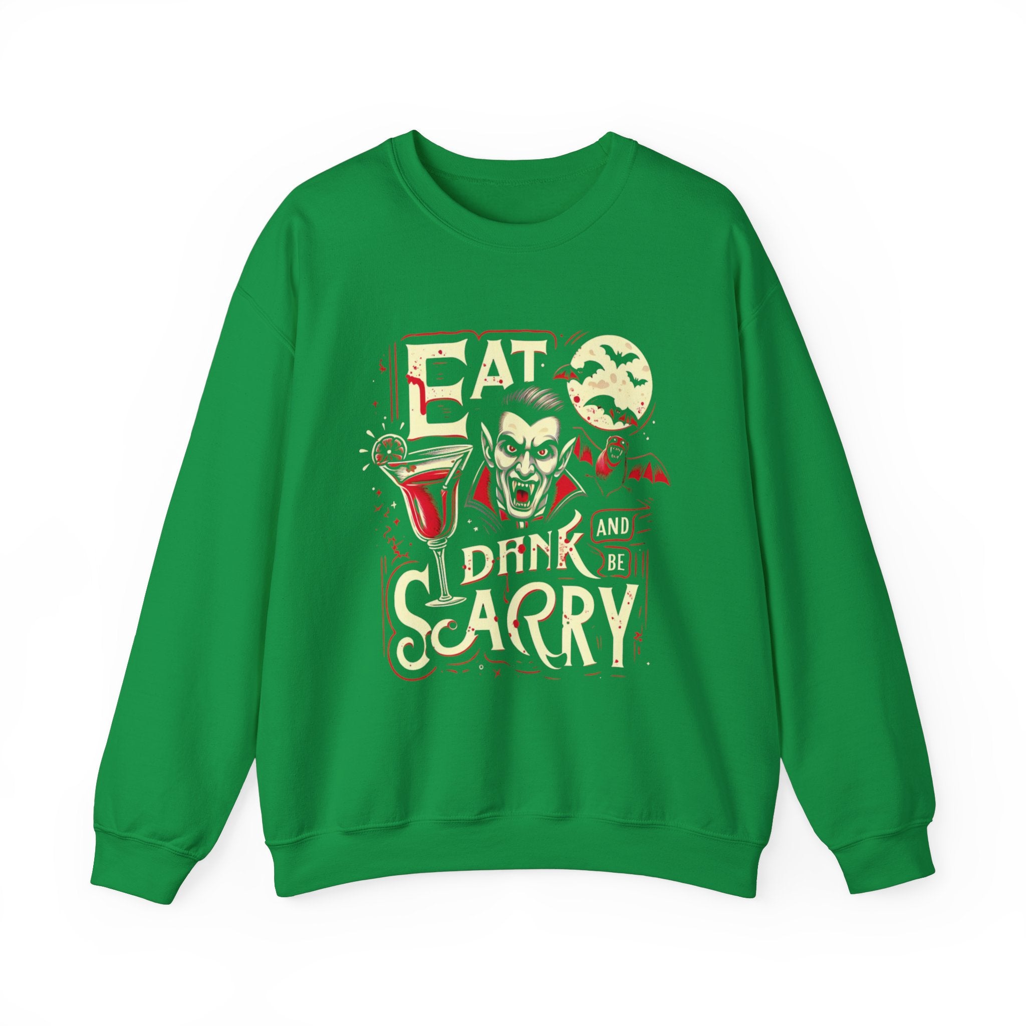 Eat, Drink, and Be Scary Halloween Sweatshirt - Spooky Fun for All Ages