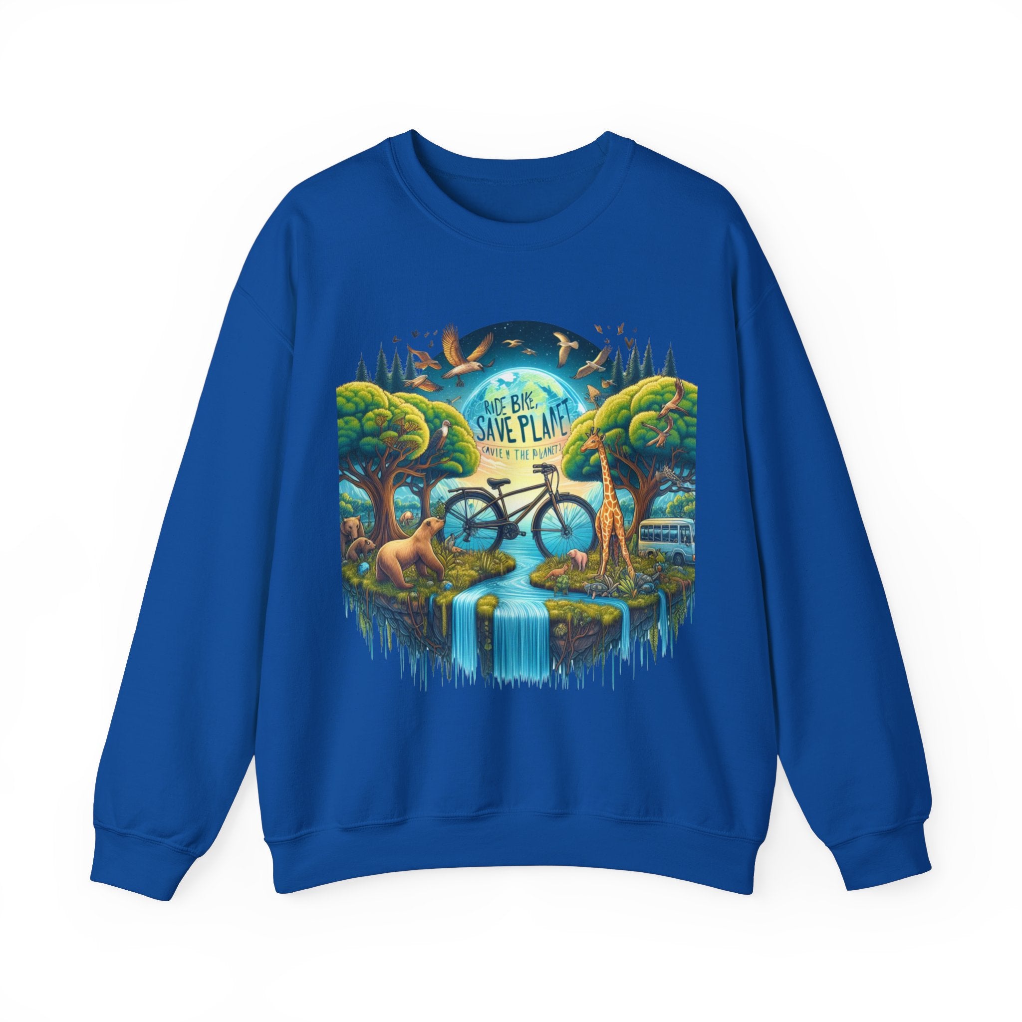 Pedal for the Planet: Eco-Friendly Ride Bike, Save Planet Sweatshirt