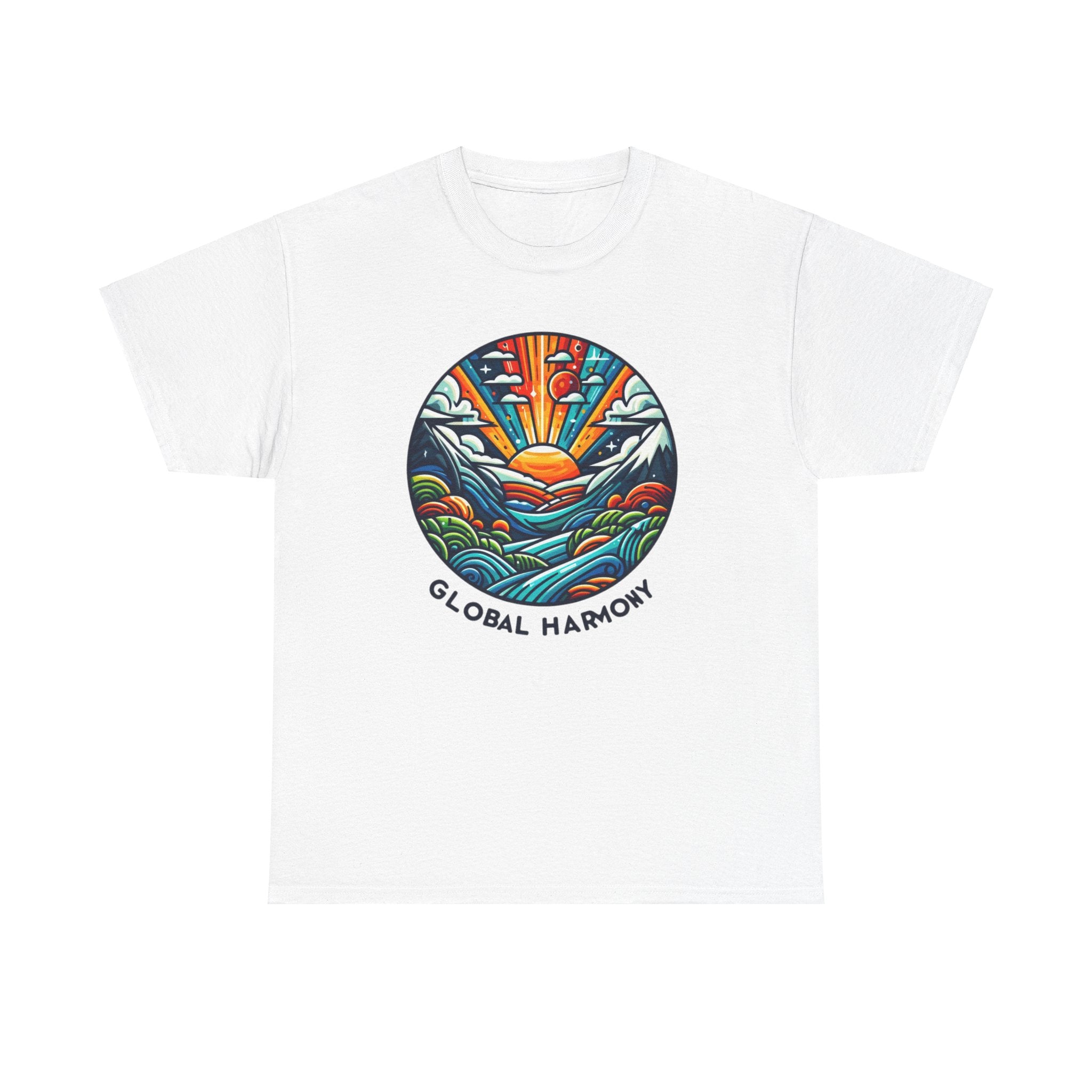 World Harmony T-Shirt: Spread Peace & Unity with Global-Inspired Design"