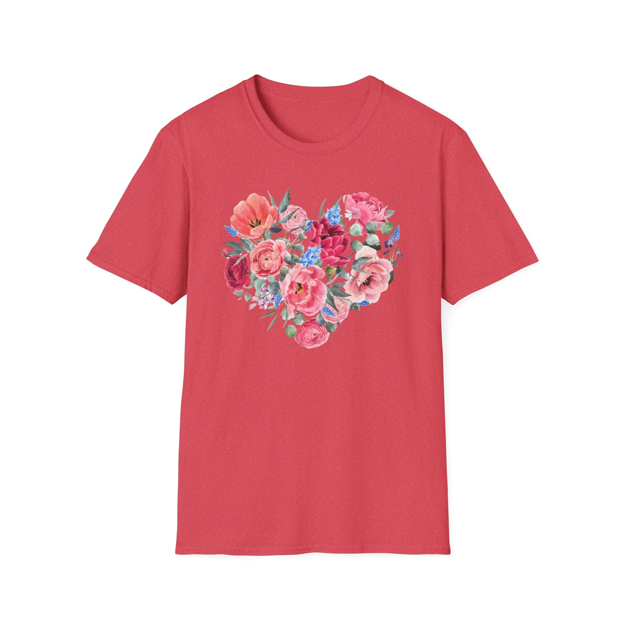 Cute Flowers Elegant Valentine's Day T-Shirt - Romantic Love Apparel, Floral Fashion, Romantic Gift