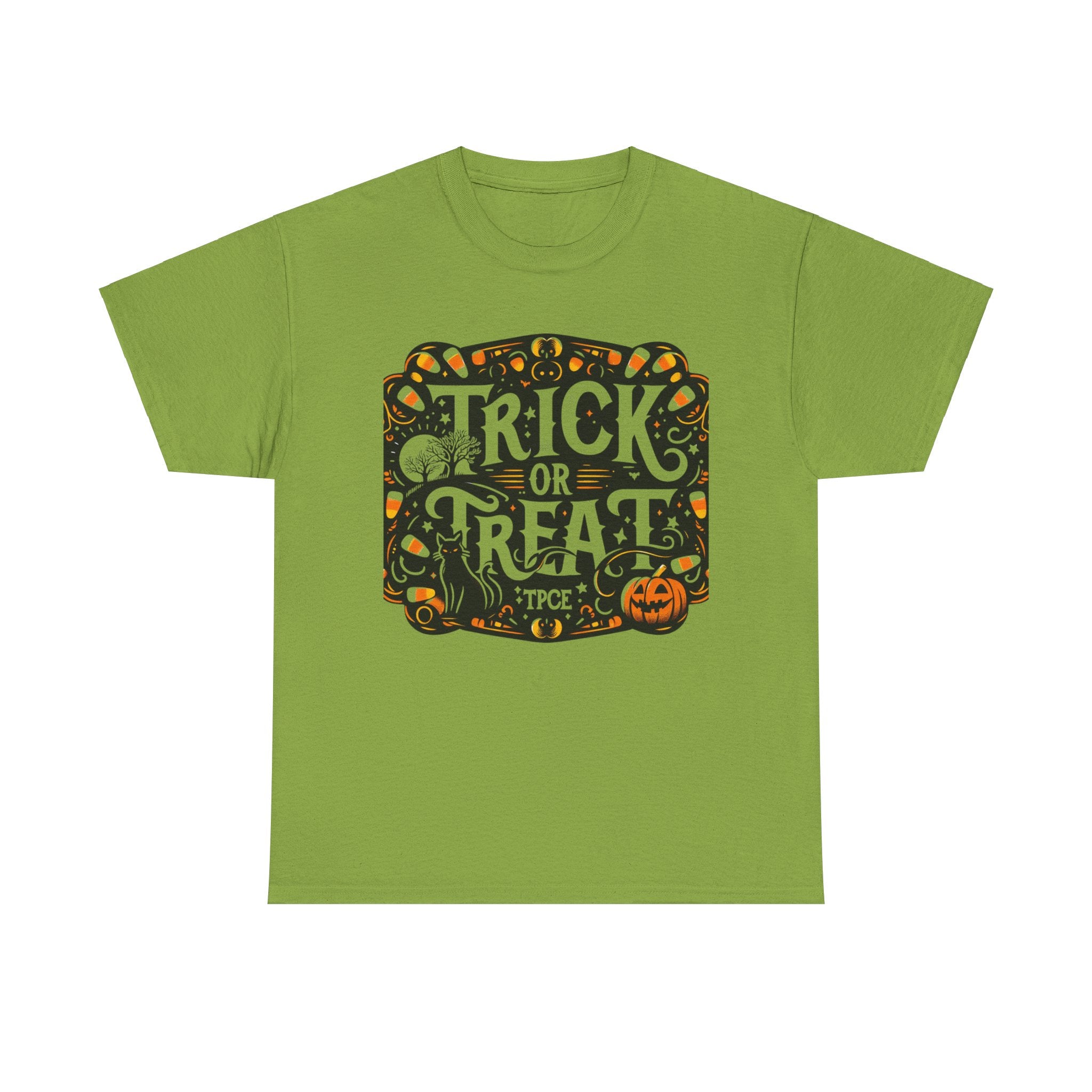 Spooky Surprise: Trick or Treat Halloween T-Shirt for Kids - Cute Ghost Design